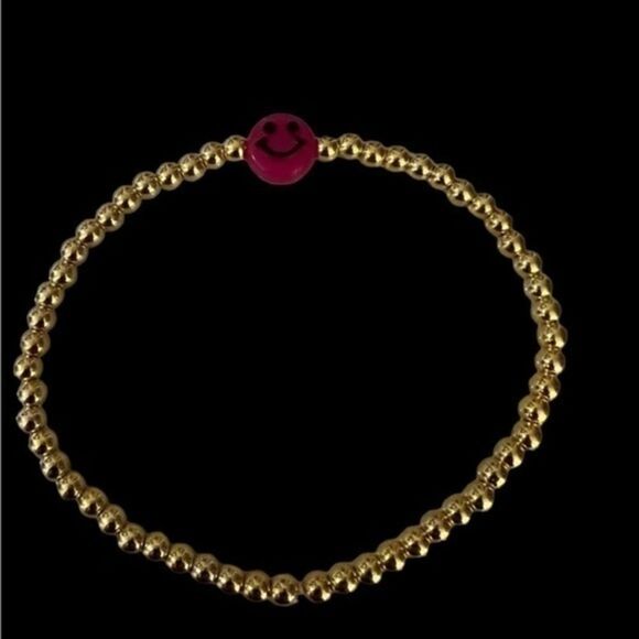 BRACELET HAPPY Beaded with elastic closure …can be customized w color and fit - Picture 3 of 7